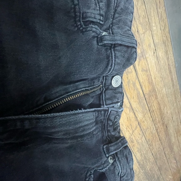 GARAGE straight wide leg black jeans - size 01 - Picture 3 of 5
